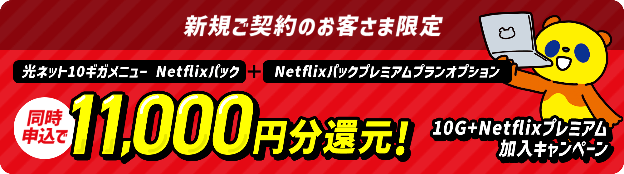 10G+Netflixプレミアム加入キャンペーン